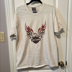 Harley-Davidson White Graphic T-Shirt for Men